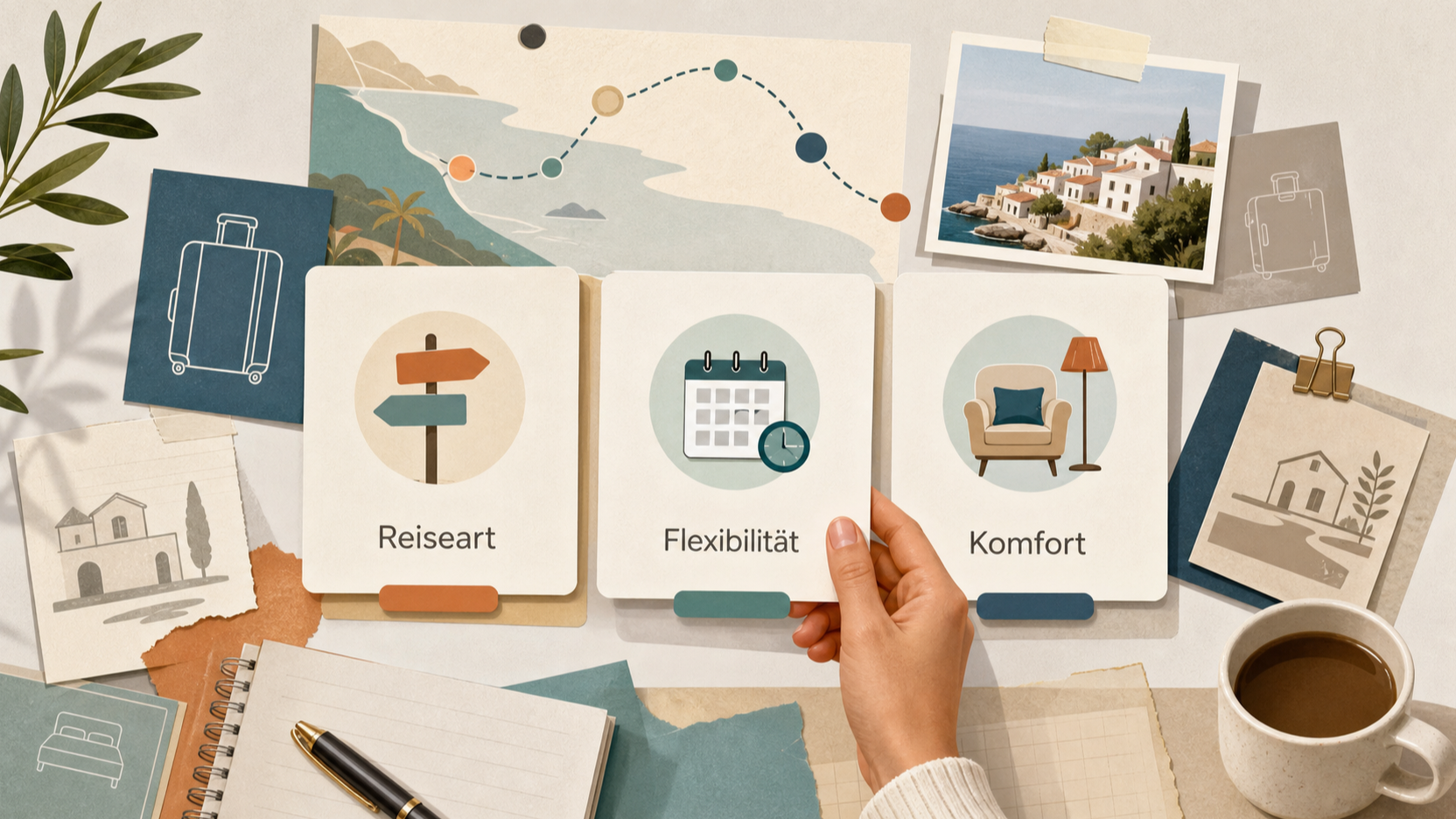 Redaktionelle Illustration zu Booking.com oder Expedia: Welches Hotelportal passt besser zur Reise?