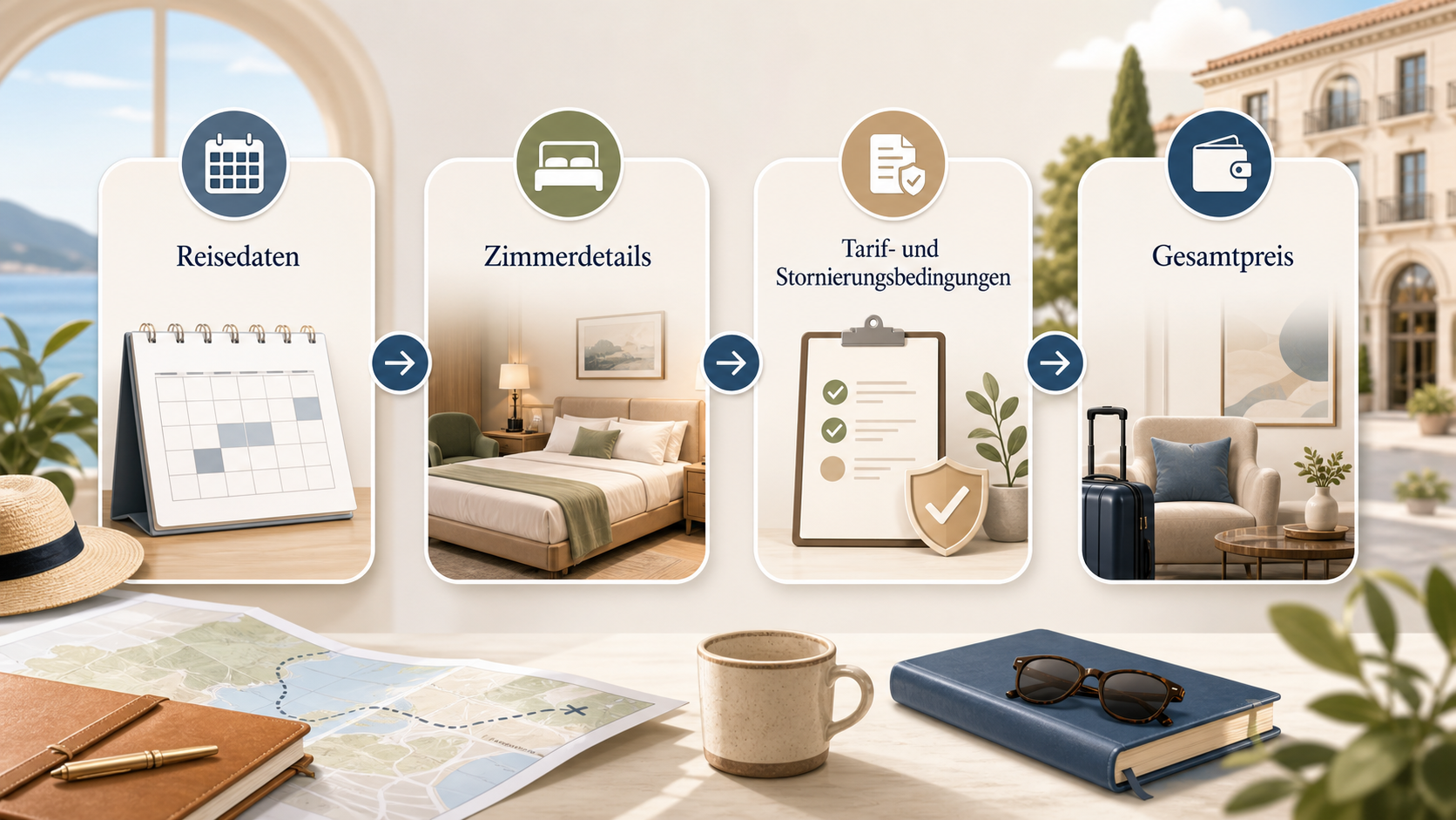 Redaktionelle Illustration zu Trip.com im Check: Hotelbuchung, Kundenservice und passende Reisearten